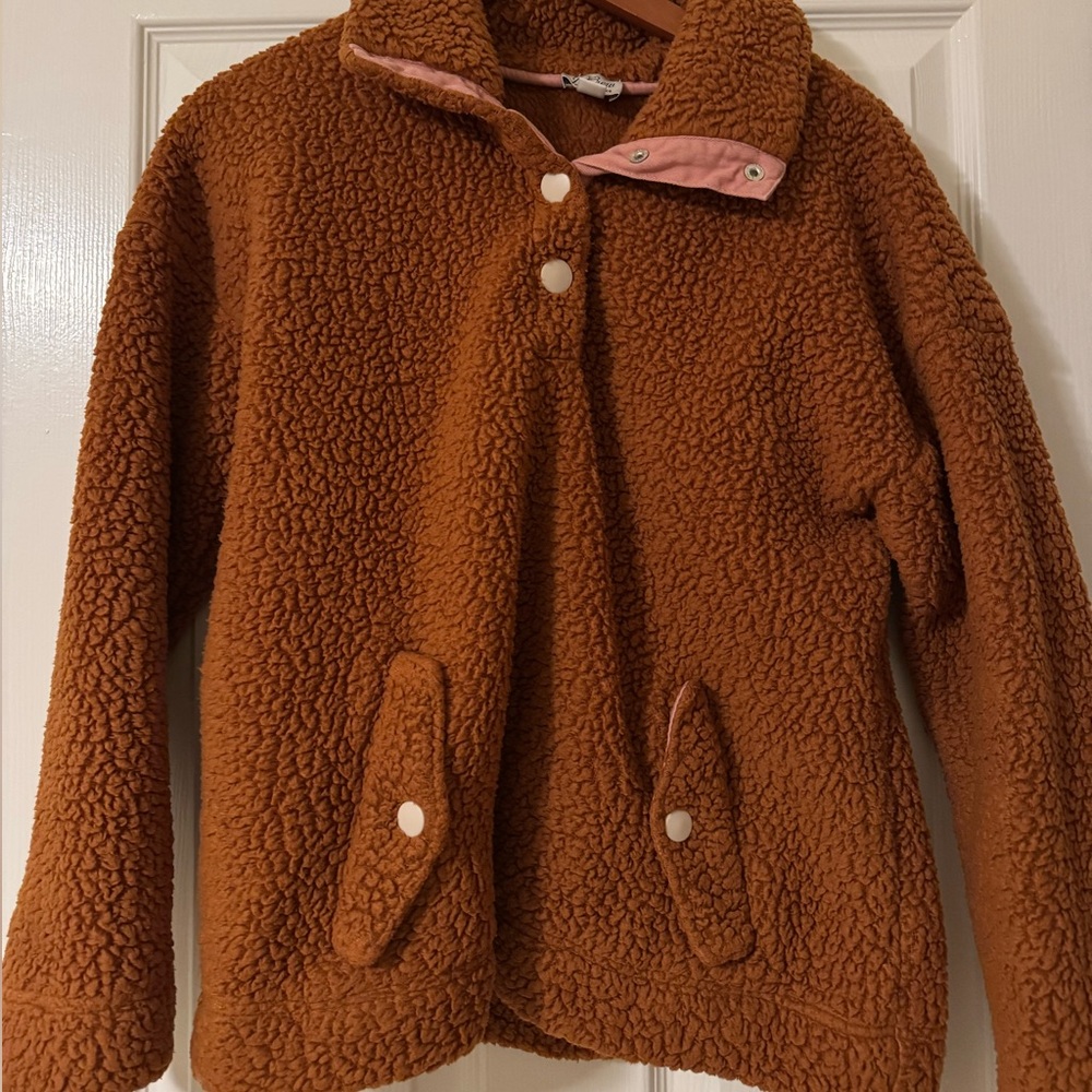 J. Crew Vintage Brown Fleece Jacket